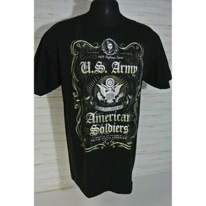 *MINTY! USA US Army Fighting Spirit T-Shirt- 7.62 Design- Men's Size LARGE BLACK